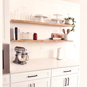 L-shaped Floating Shelves Corner SOLID Wood Customize Color and Size ...