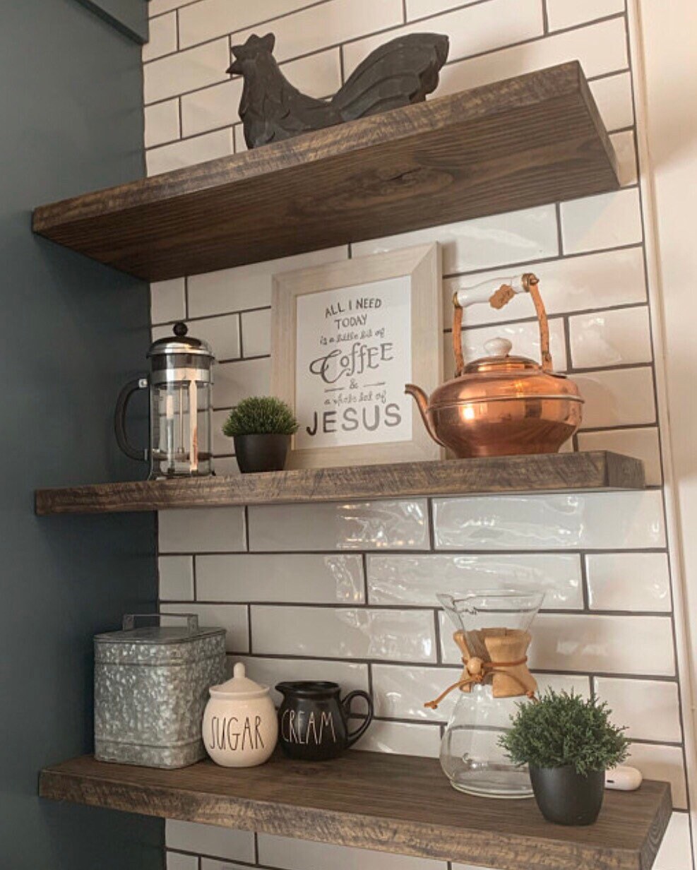 34 Lovely Floating Shelves Ideas For Kitchens - Shelterness