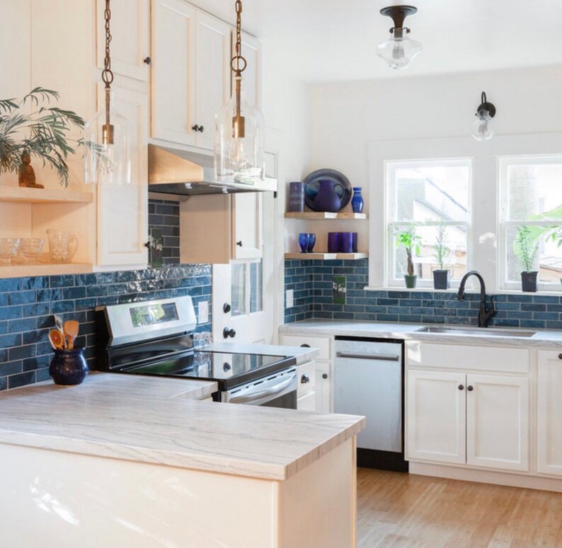 KITCHEN Floating Shelves SOLID Wood Customize Color and Size Etsy