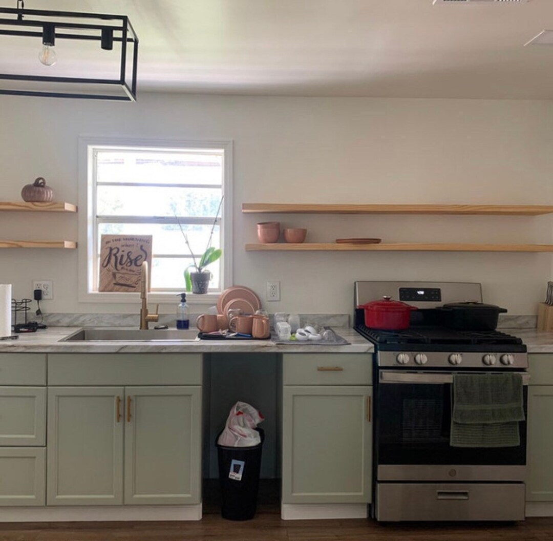 Kitchen Floating Shelves With Heavy Duty Metal Bracket Floating Shelf