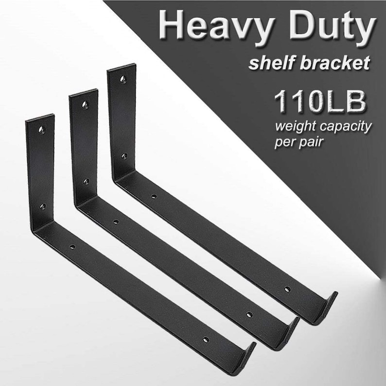 Rustic Natural Wood LBracket Floating Shelves Solid Wood up Etsy