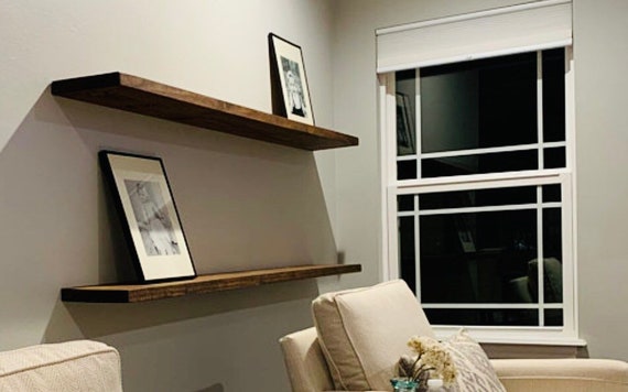 Floating Shelf 1.5in Thick 11 inches Deep Rustic Shelf Farmhouse