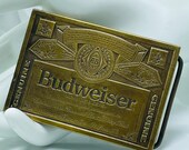 Budweiser Solid Brass Belt Buckle King Of Beers Alcohol Promotional Special Accessories Anheuser Busch Made In The USA Official Product