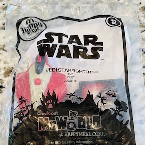 McDonalds Star Wars Jedi StarFighter Happy Meal Toy #2 In Original Package Never Been Opened Lucasfilm Ltd