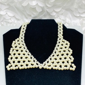 RGB estilo collar falso perla collar perlas falsas perlas desmontable collar cuello collar RGB estilo RGB