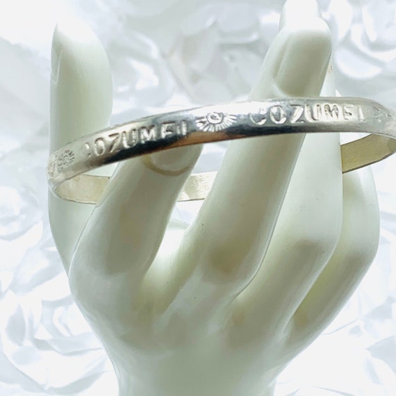 Sterling Mexico Bangle Silver Cozumel Bracelet View 3