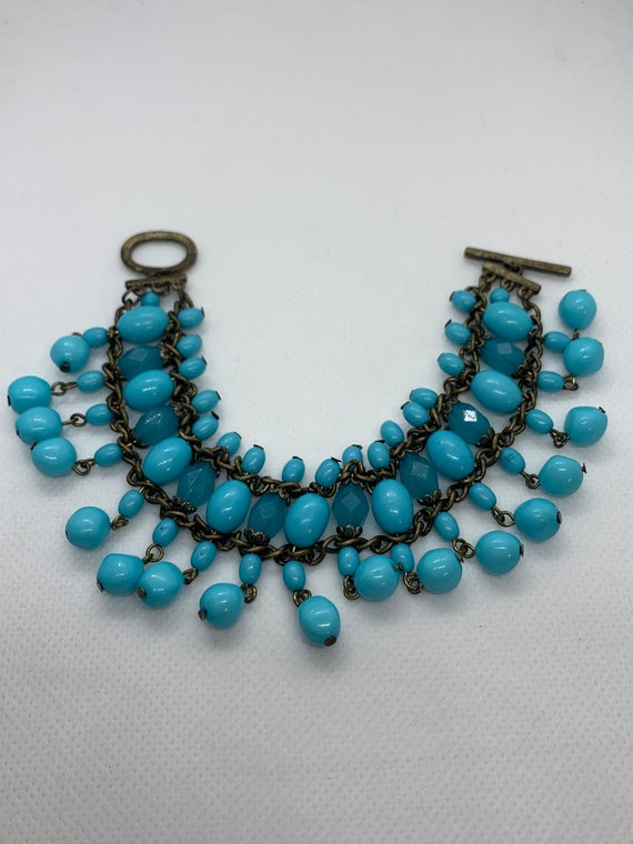 Faux Turquoise Bracelet Boho - image 2