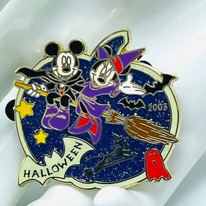 Disney Halloween Mickey Minnie Mouse Pin Dracula Witch Enamel Limited Edition To 1000