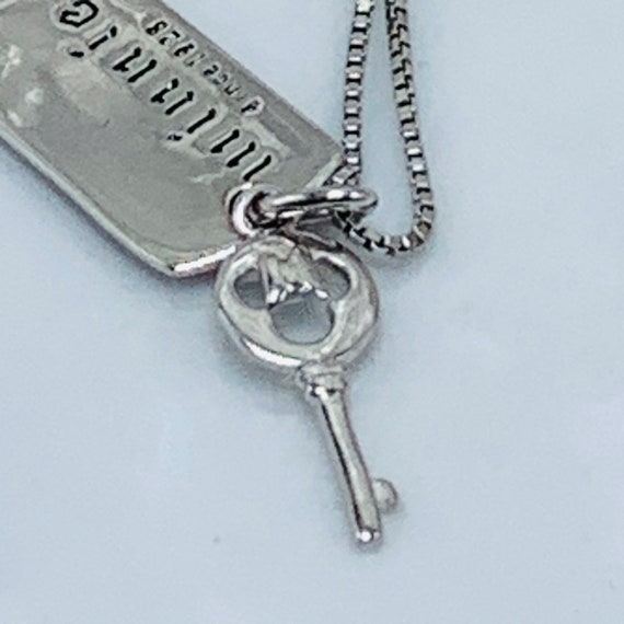 Disney Minnie Dog Tag Necklace Sterling Silver Mi… - image 2