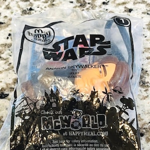 McDonalds Star Wars Anakin Skywalker Happy Meal Toy #1 In Original Package Sealed Never Opened Lucasfilm Ltd