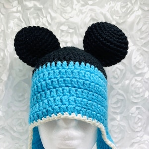 Mickey Mouse Beanies Hans Knit Black/Blue Disney Winter Beanie Hat