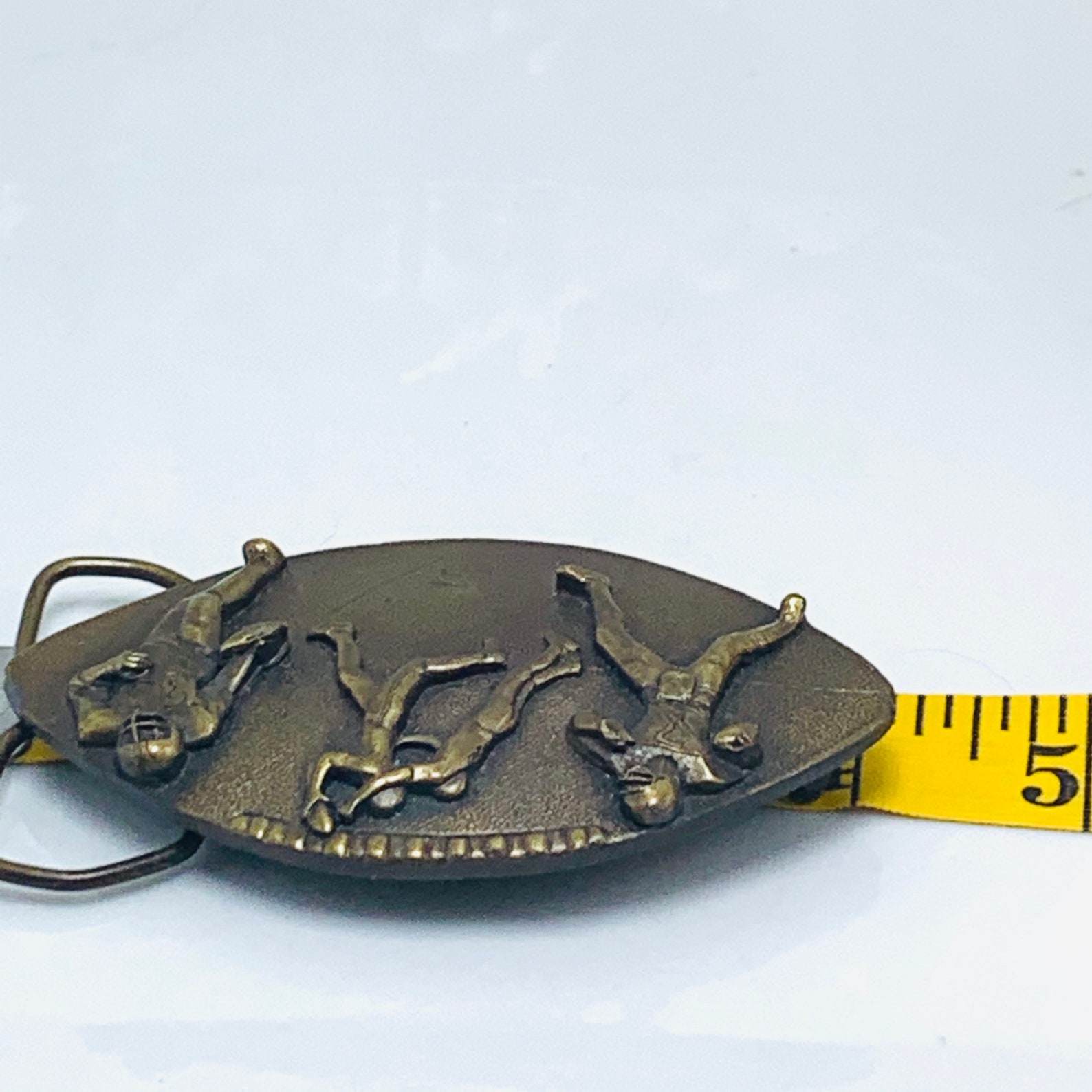 Solid Brass Football Belt Buckle USA Bergamot Brass Works Etsy
