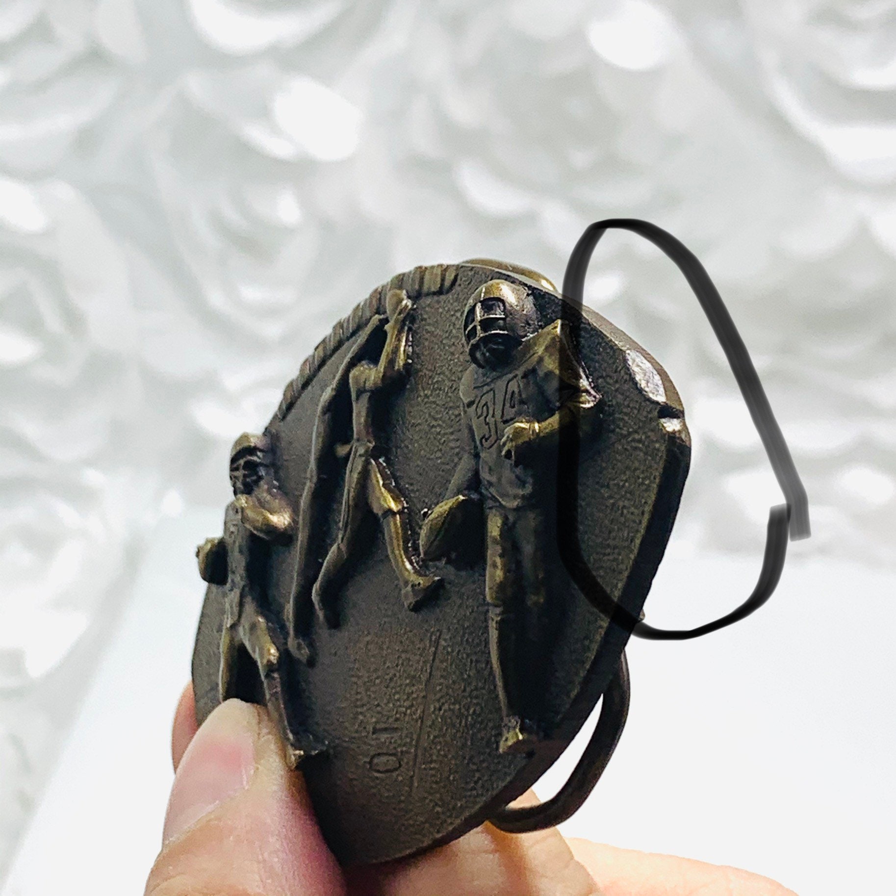 Solid Brass Football Belt Buckle USA Bergamot Brass Works Etsy