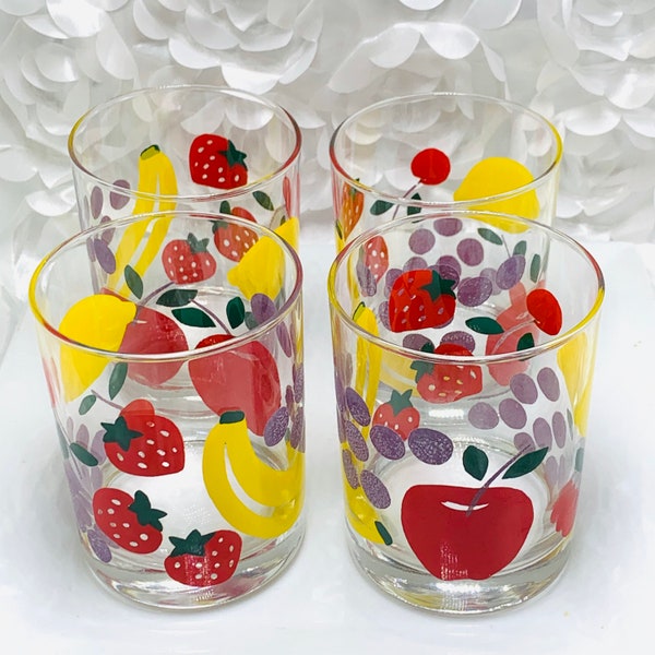 Vintage Juice Glass Etsy