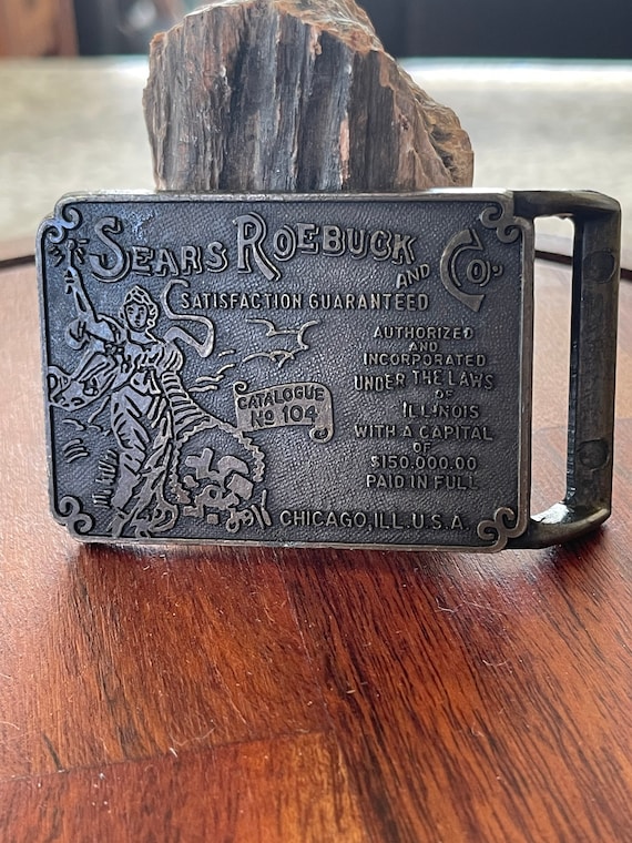 Sears Roebuck And Co Brass Belt Buckle 1970’s