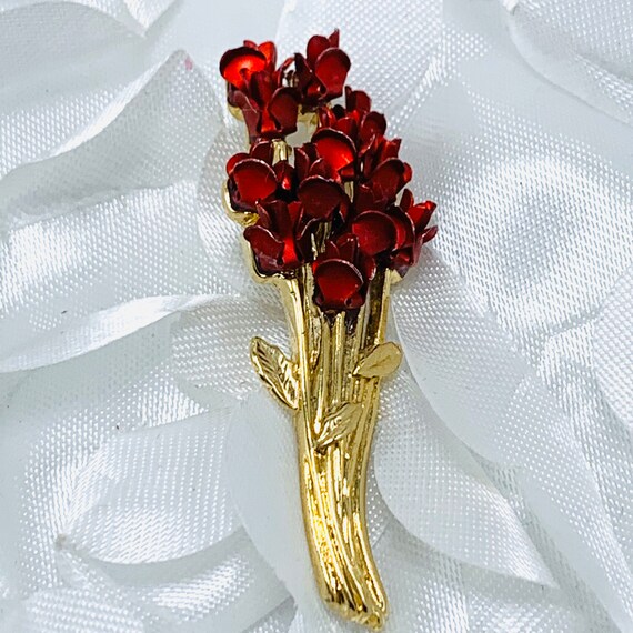 Valentines Avon Roses Brooch Dozen Roses Valentin… - image 2