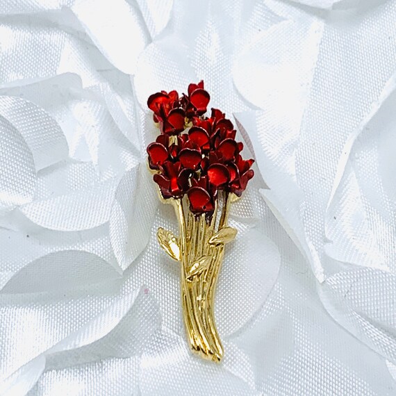 Valentines Avon Roses Brooch Dozen Roses Valentin… - image 3