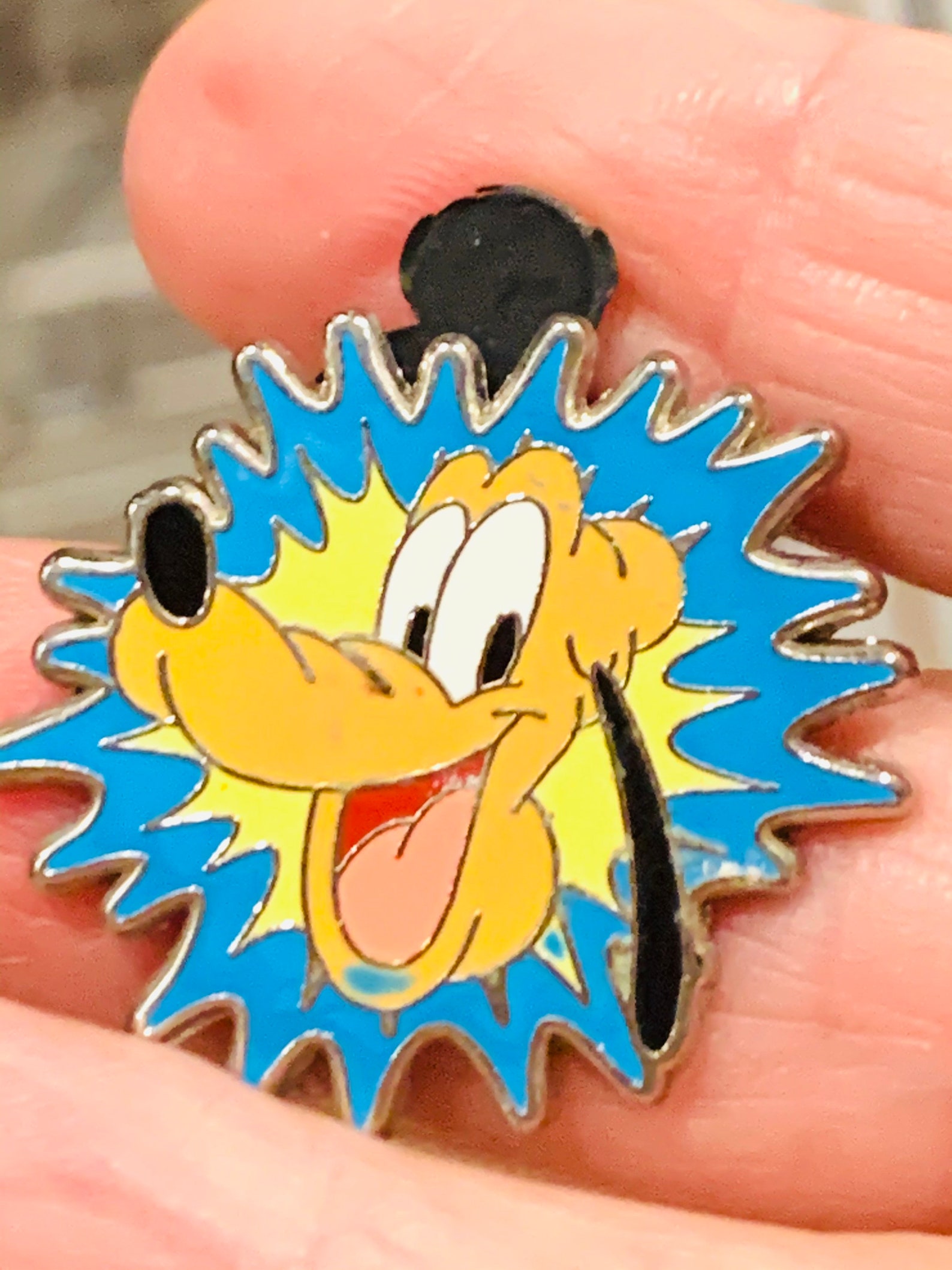 Disney Pluto Pin Authentic Trading Pin Metallic Enamel Etsy