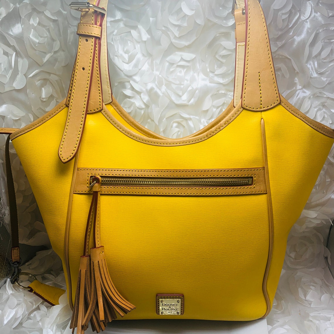 Dooney & Bourke Maddie Yellow Shoulder Bag Saffiano Leather Etsy