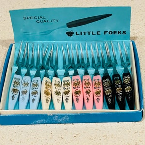 Cocktail Hors d’oeuvre Charcuterie Forks Set Of 12 Stainless Steel In Original Package Made In Japan