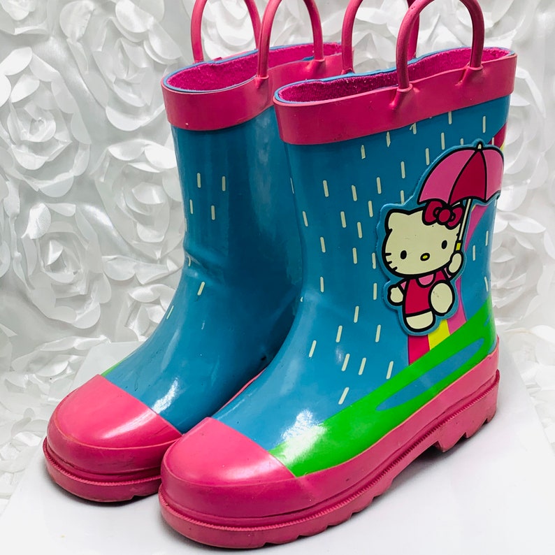 kitty rain boots