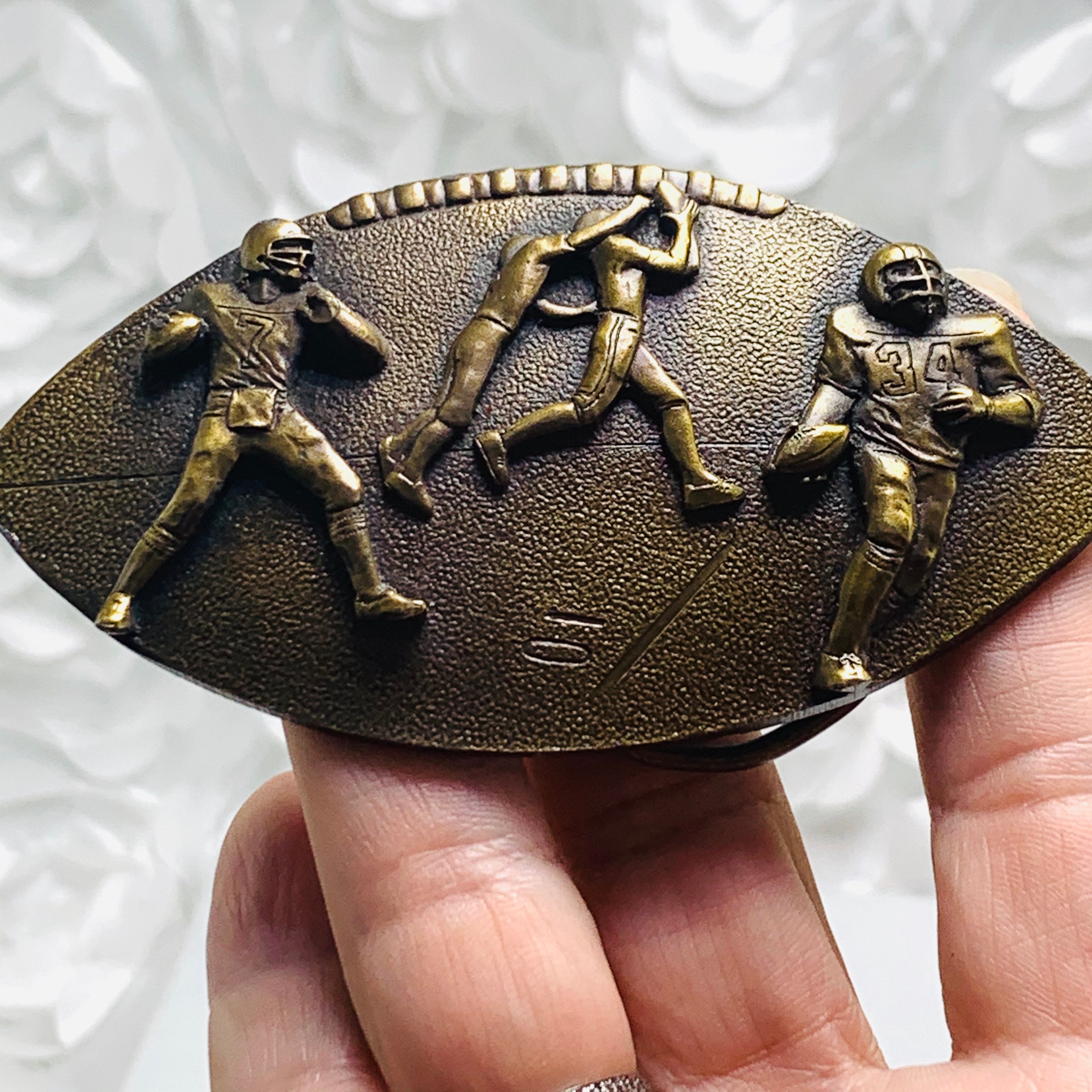 Football clearance belt buckle