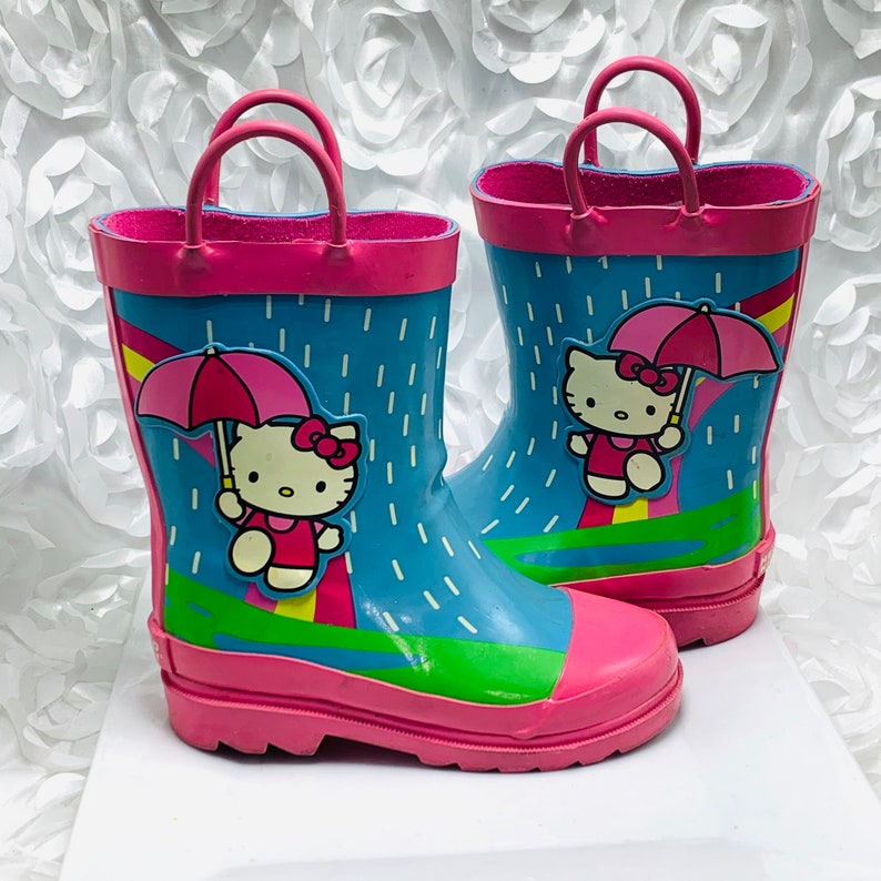kitty rain boots