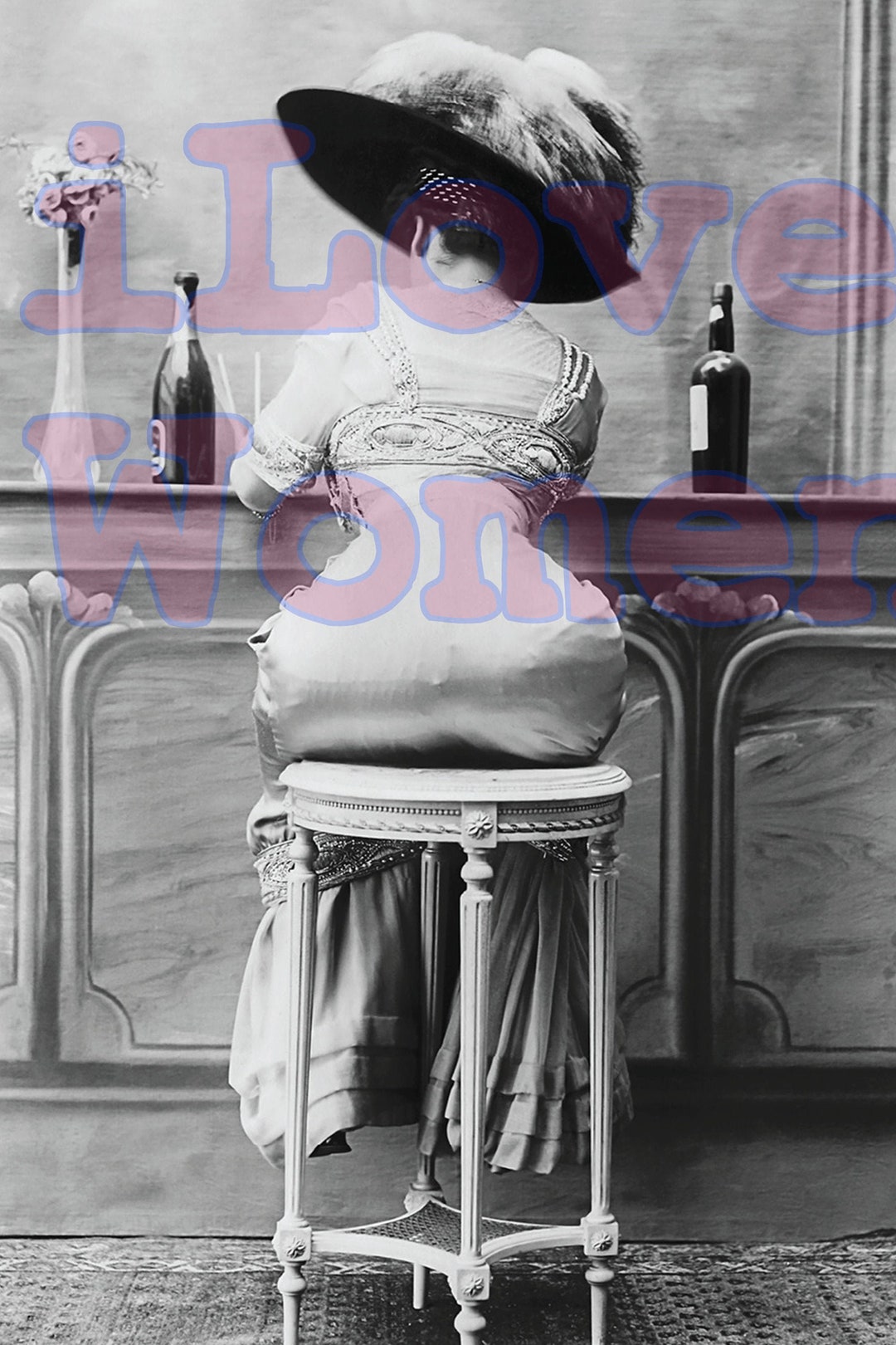 1920's Prohibition Speakeasy Vintage Booty Photo-sexy Big Butt on Bar Stool at Bar-classic Wall Art Erotic Photo - Etsy
