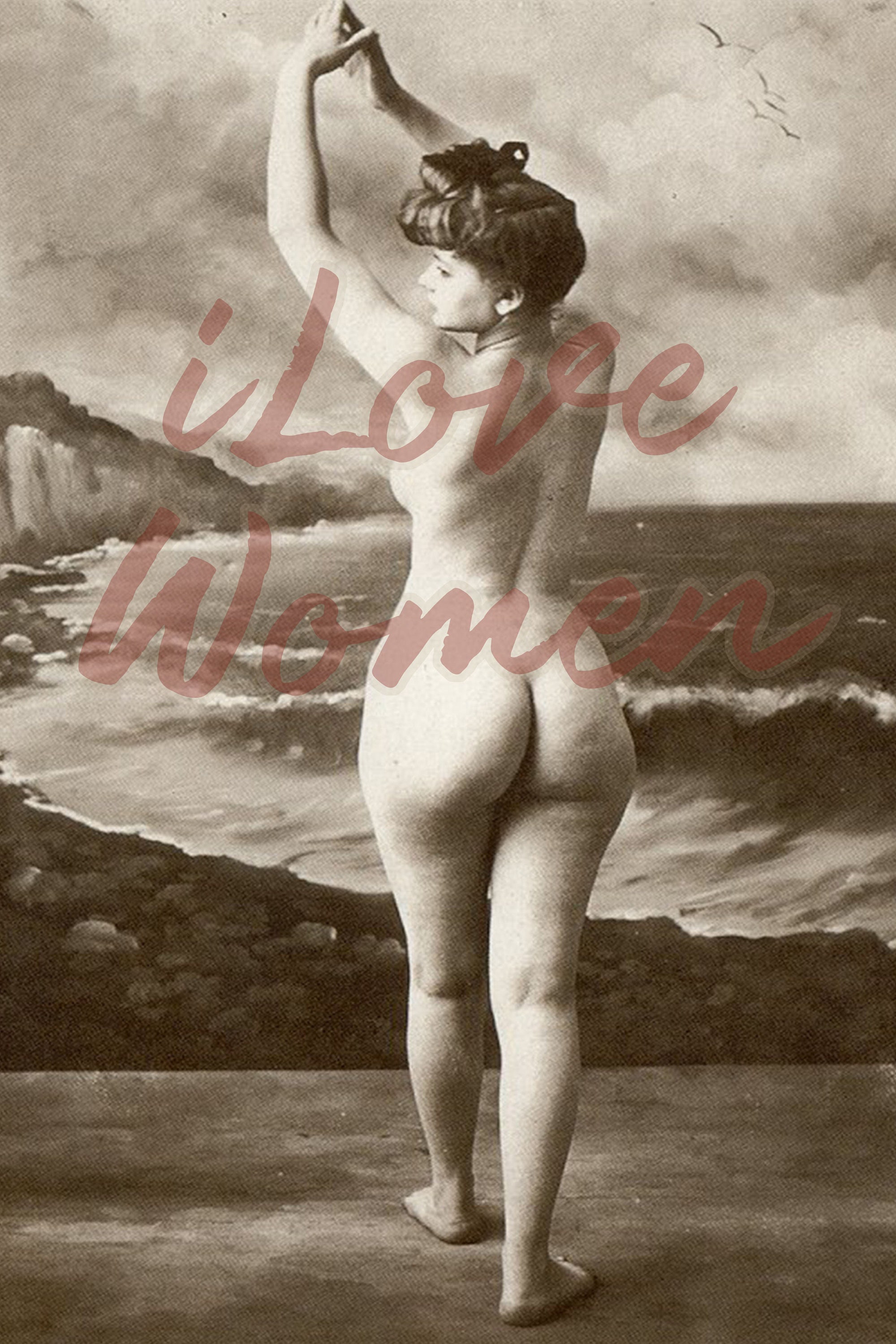 1920s Vintage Nude Photo Big Butt Sexy Side Boob-big