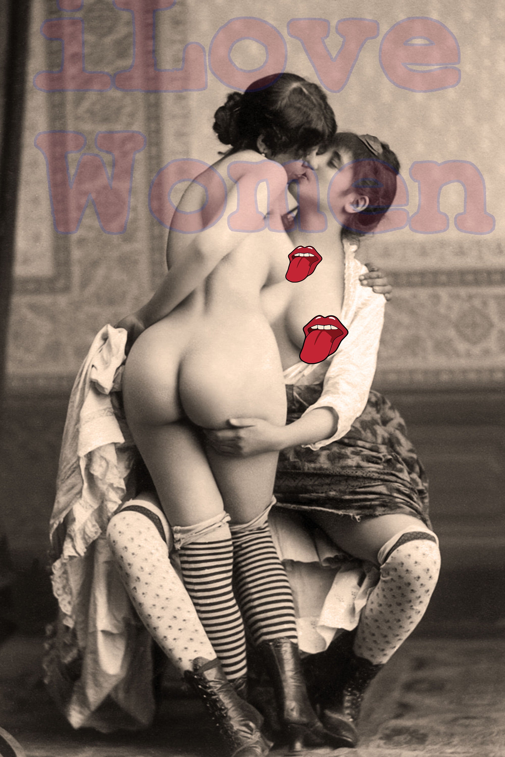 1920's Vintage Nude Photo Sexy Big Booty Lesbian Love - Etsy