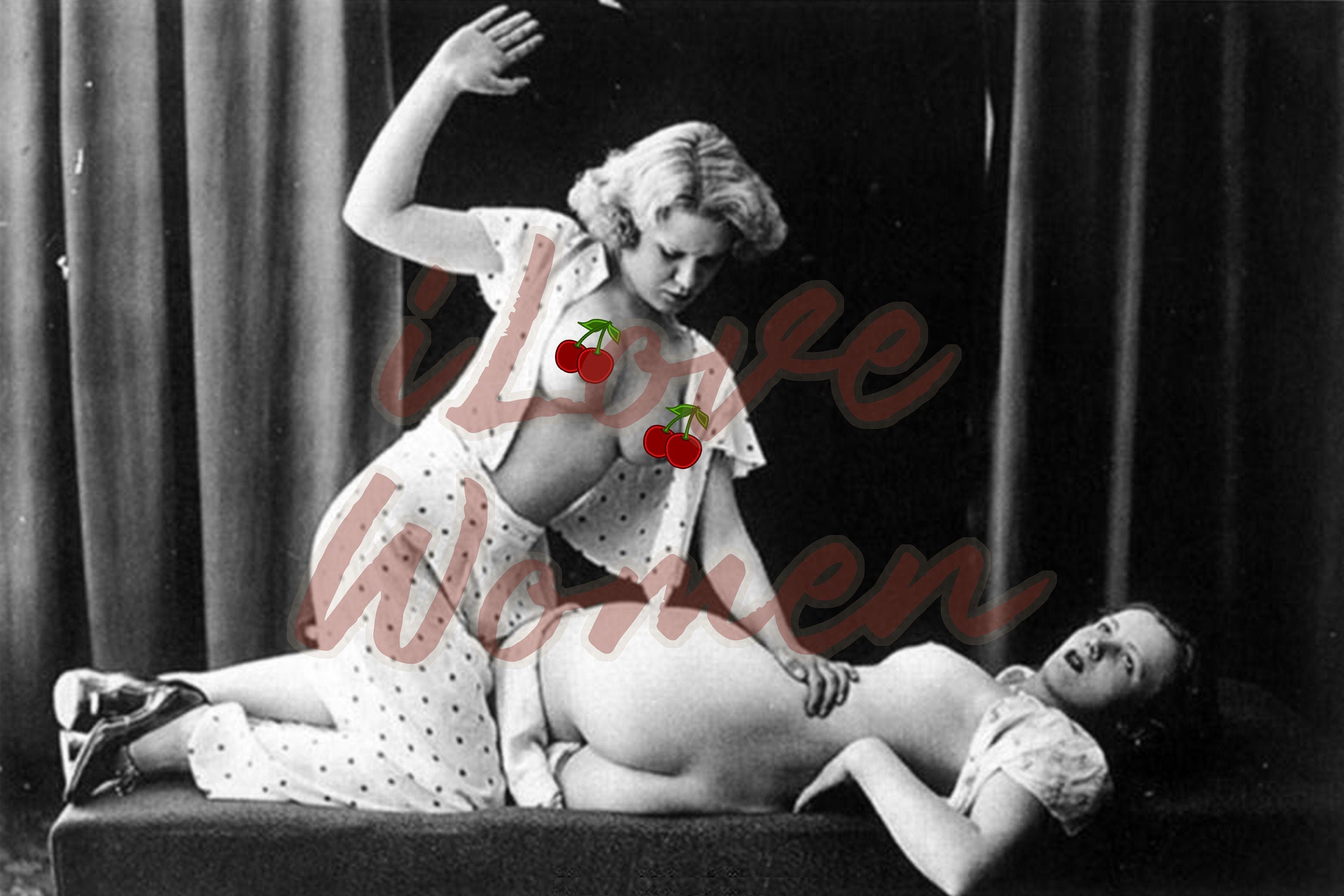 1920s Vintage Naakt Foto Sexy Big Butt Vrouw tot