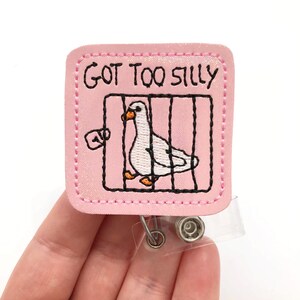 Got too Silly goose badge reel, silly goose badge reel, retractable badge, ID badge Reel, Badge holder, ID badge holder, beach ID holder