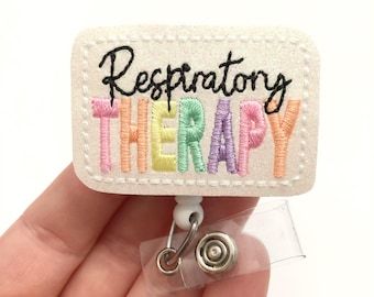Respiratory therapy badge reel, RT badge reels, retractable badge, ID holder, Badge holder, ID badge holder, medical badge reel