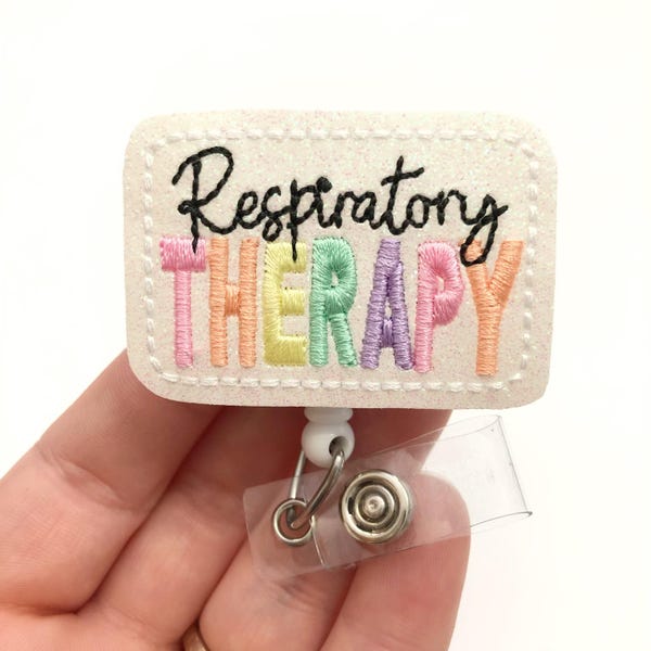 Respiratory therapy badge reel, RT badge reels, retractable badge, ID holder, Badge holder, ID badge holder, medical badge reel