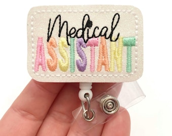 Medical Assistant badge reel, badge reels, nurse retractable badge, ID holder, MA Badge holder, ID badge holder, medical badge reel