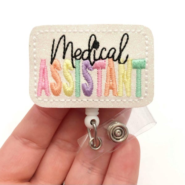 Medical Assistant badge reel, badge reels, nurse retractable badge, ID holder, MA Badge holder, ID badge holder, medical badge reel