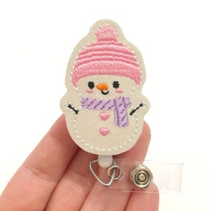 Snowgirl badge reel, christmas badge reel, nurse badge reel, winter badge Reels, snowman Badge holder, ID badge holder, holiday ID holder