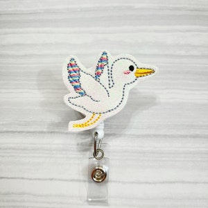 Stork badge reel, labor and delivery badge reels , medical badge reel, retractable badge, ID badge Reel, Badge holder, nurse ID holder