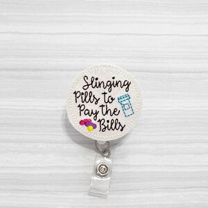Slinging pills nurse badge reel, nurse badge reels , medical badge reel, retractable badge, ID badge Reel, Badge holder, nurse ID holder