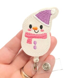 Snowgirl badge reel, christmas badge reel, nurse badge reel, winter badge Reels, snowman Badge holder, ID badge holder, holiday ID holder