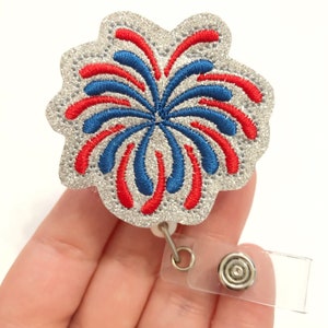 Fireworks badge reels , patriotic badge reels, medical badge reel, retractable badge, ID badge Reel, Badge holder, nurse ID holder