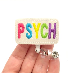 Psych nurse badge reel, Psych heart badge reels , medical badge reel, retractable badge, ID badge Reel, Badge holder, nurse ID holder