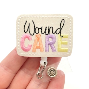 Wound Care badge reel, care nurse badge reels , medical badge reel, retractable badge, ID badge Reel, Badge holder, nurse ID holder
