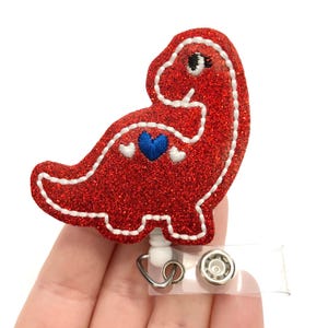 Patriotic Dinosaur badge reel, cute dinosaur badge reels, retractable badge, ID holder, Badge holder, dino badge reel, medical badge reel