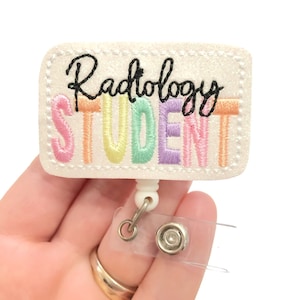 Radiology student badge reel, medical badge reels, nurse badge reels, ID holder, radiology Badge holder, ID badge holder, medical badge reel