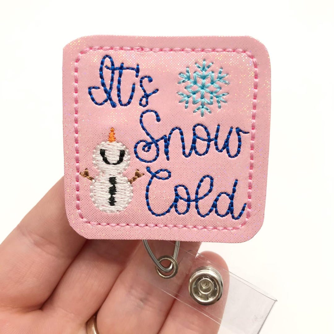 It's Snow Cold Badge Reel, Christmas Badge Reel, Retractable Badge, ID ...