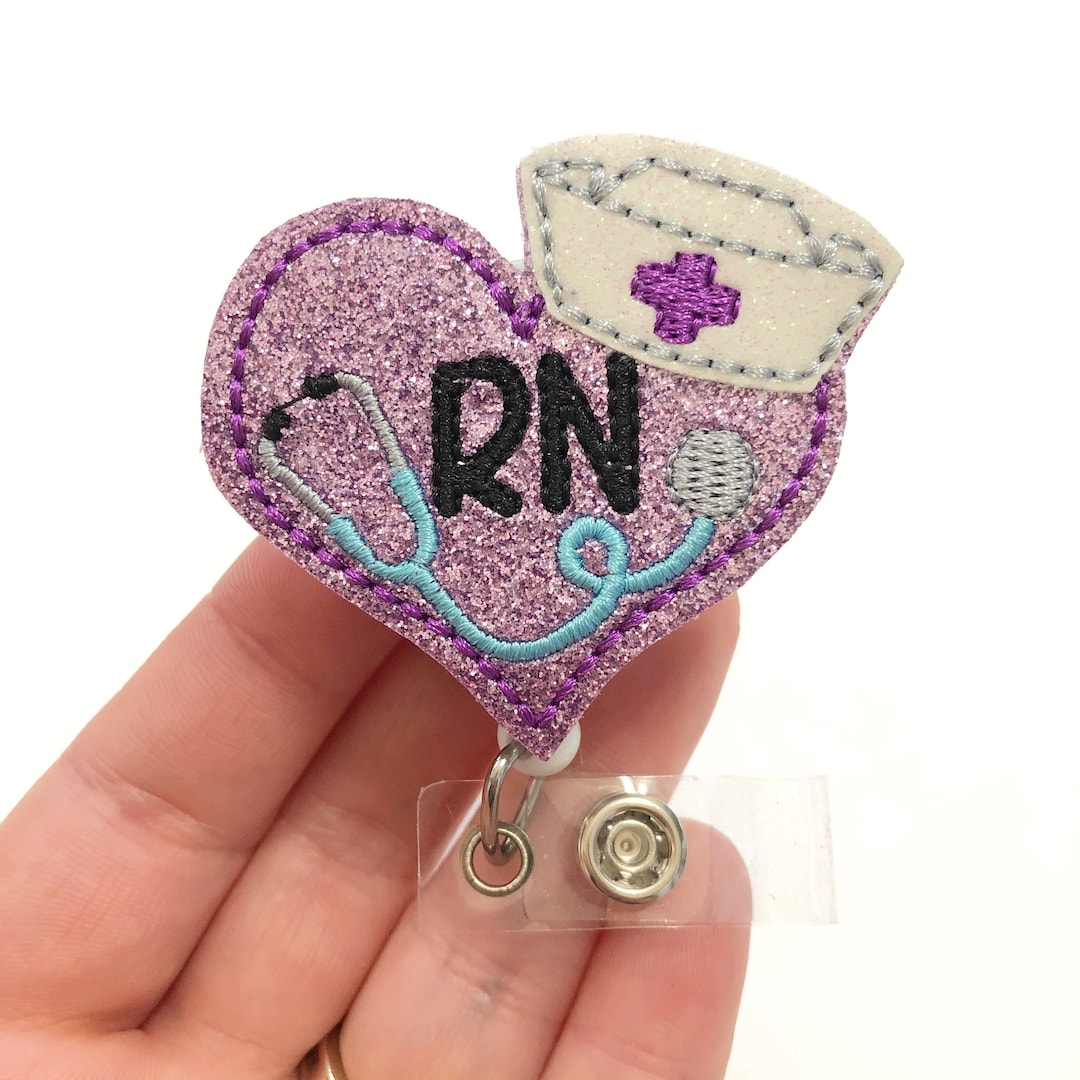 RN Stethoscope Badge Reel, Registered Nurse Badge Reels, Retractable — free download