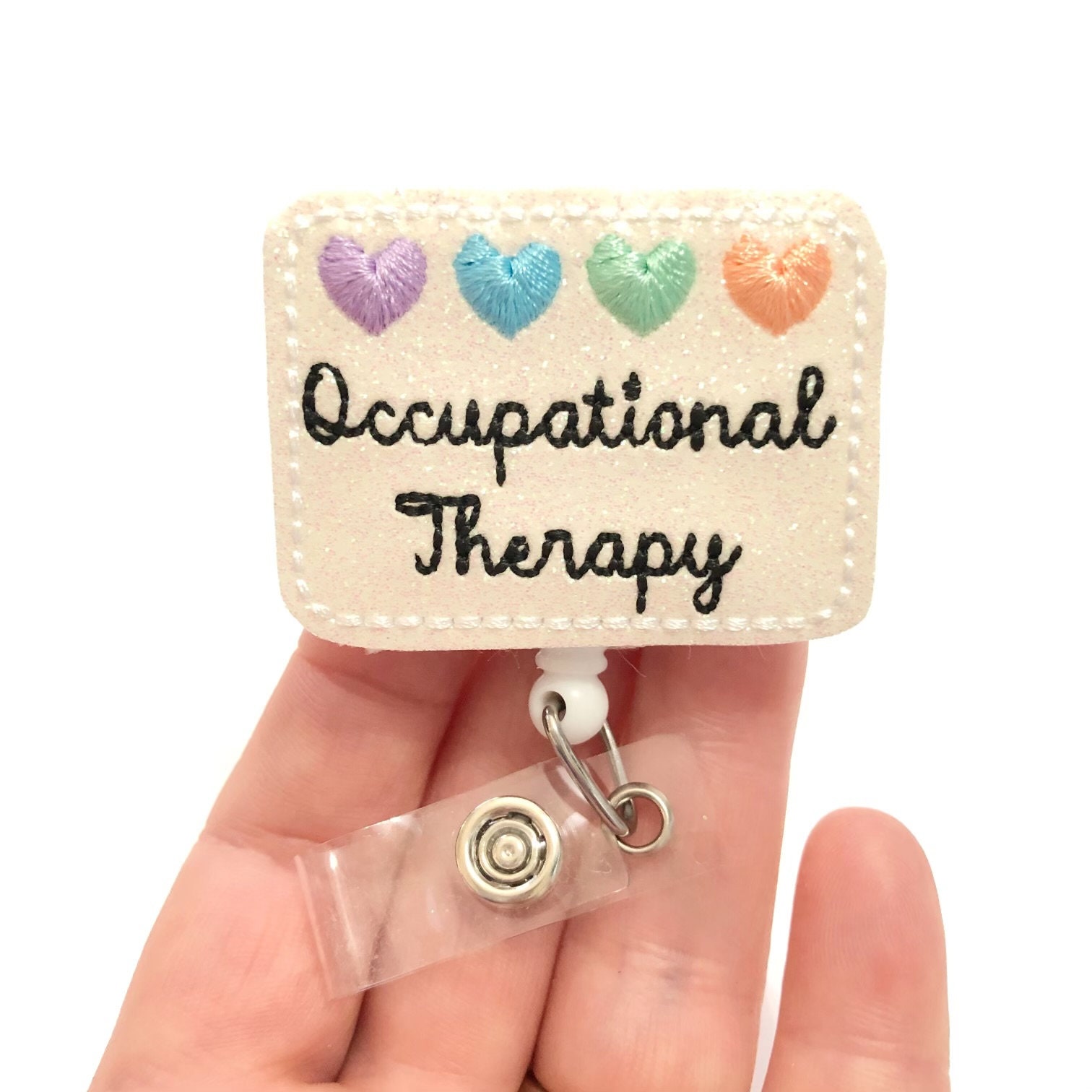 Occupational Therapy badge reel, OT badge reels, retractable badge, ID  holder, Badge holder, medical badge reel