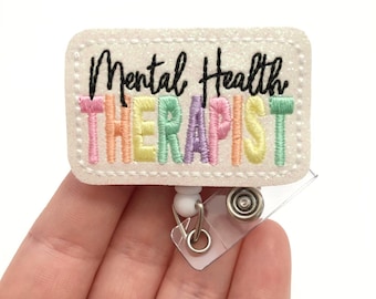 Mental Health Matters Badge Reel - Retractable ID Holder With Alligator Clip
