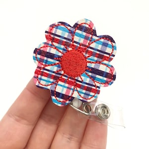Patriotic flower badge reels , patriotic badge reels, medical badge reel, retractable badge, ID badge Reel, Badge holder, nurse ID holder